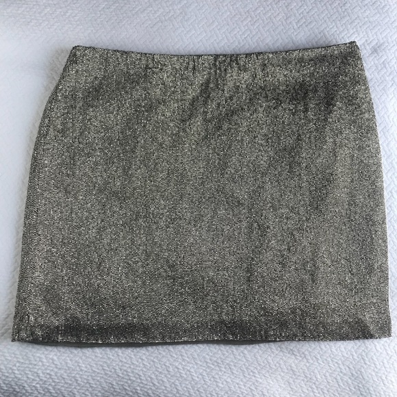 NWT Ralph Lauren beaded mini skirt silver $598